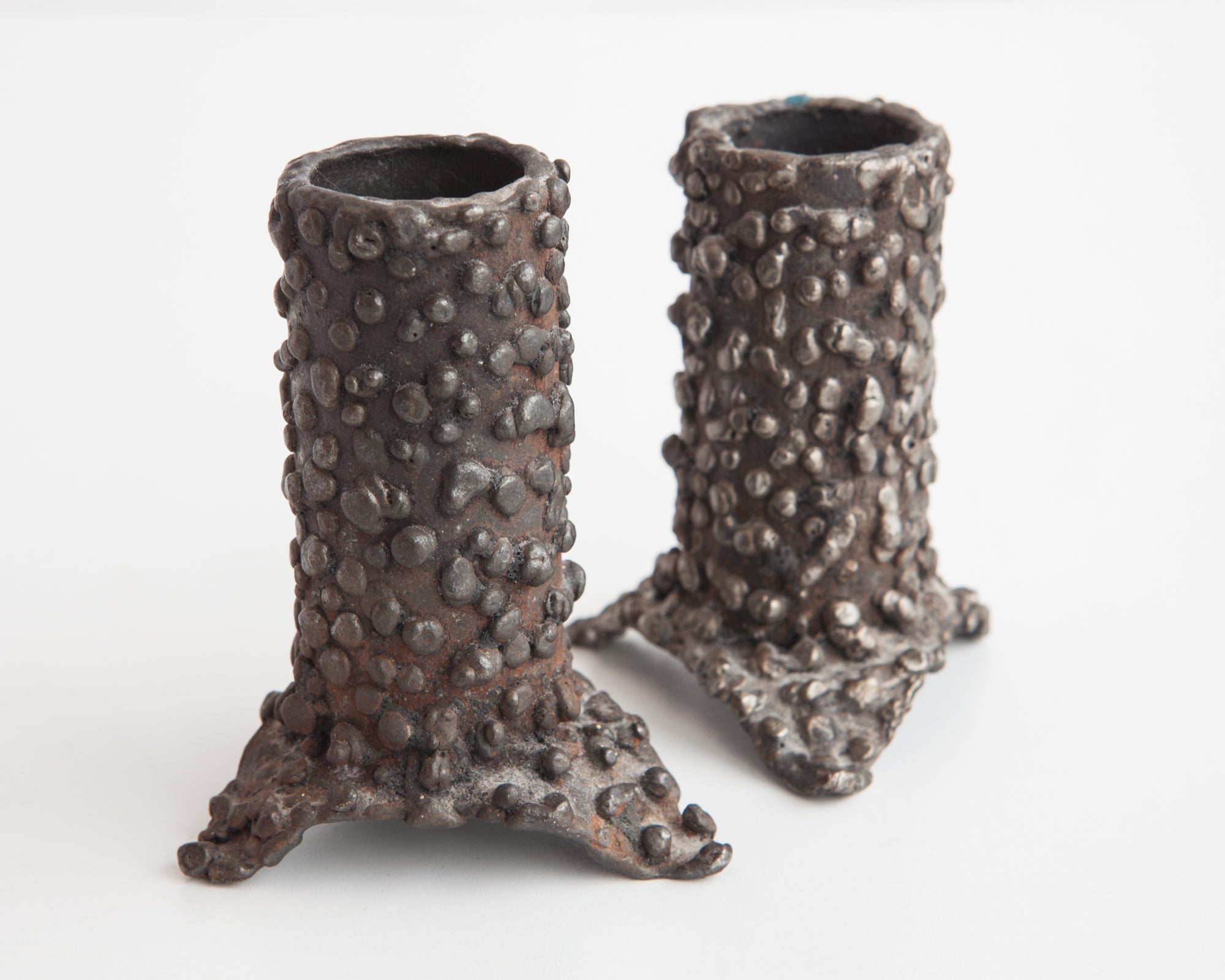 Pair of Brutalist Candle Stick Holders