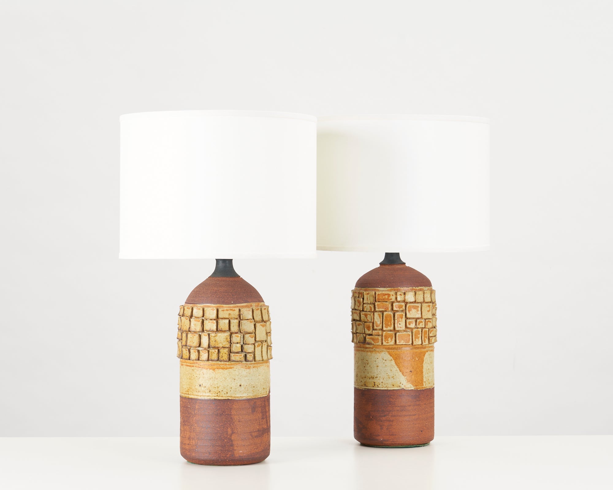 Pair of Ceramic Table Lamps by Edward Drahanchuk
