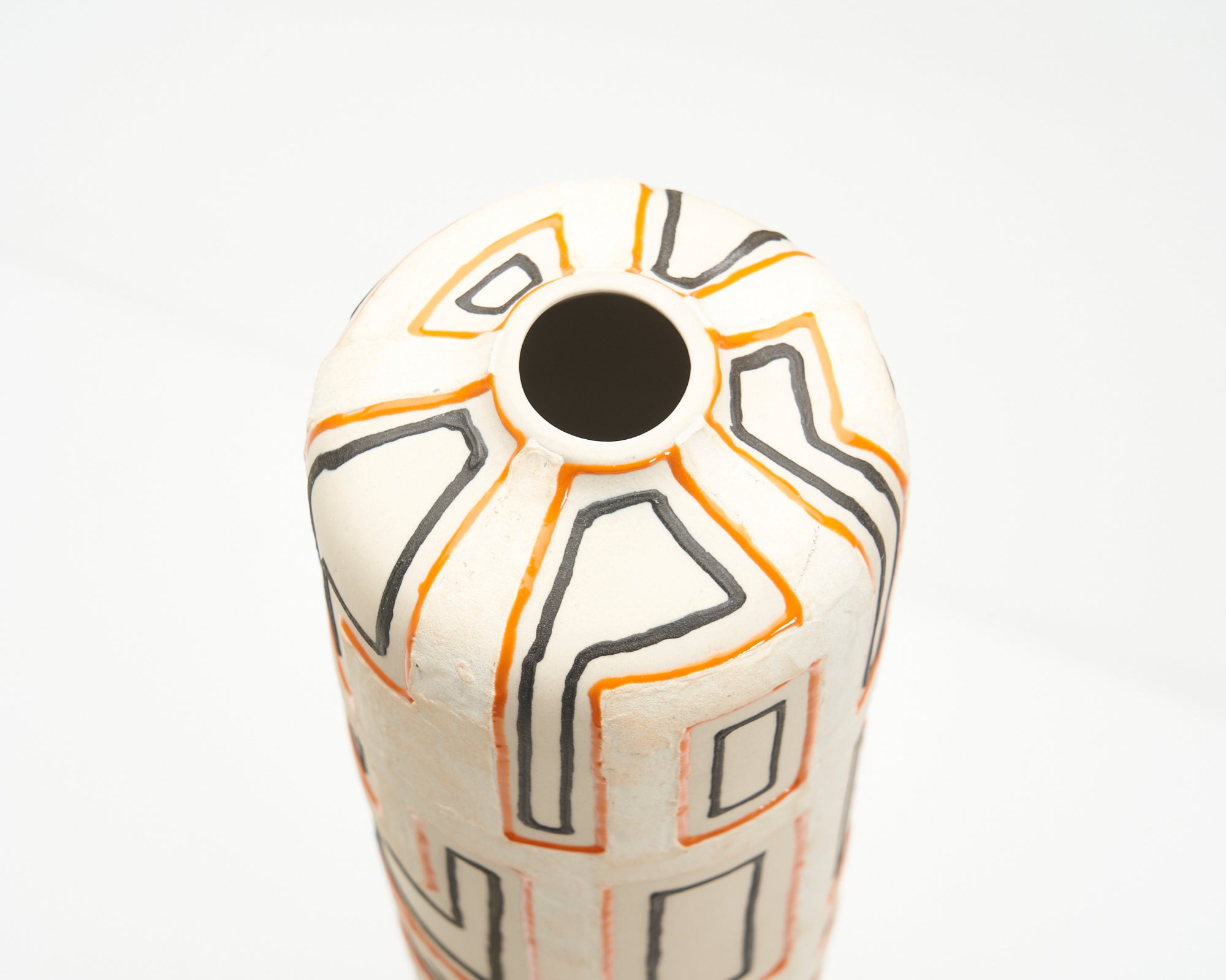 Tall Decorated Ceramic Vase