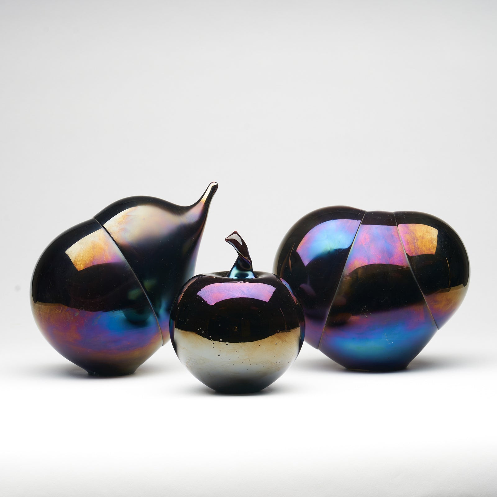 Trio of Iridescent Sculptures