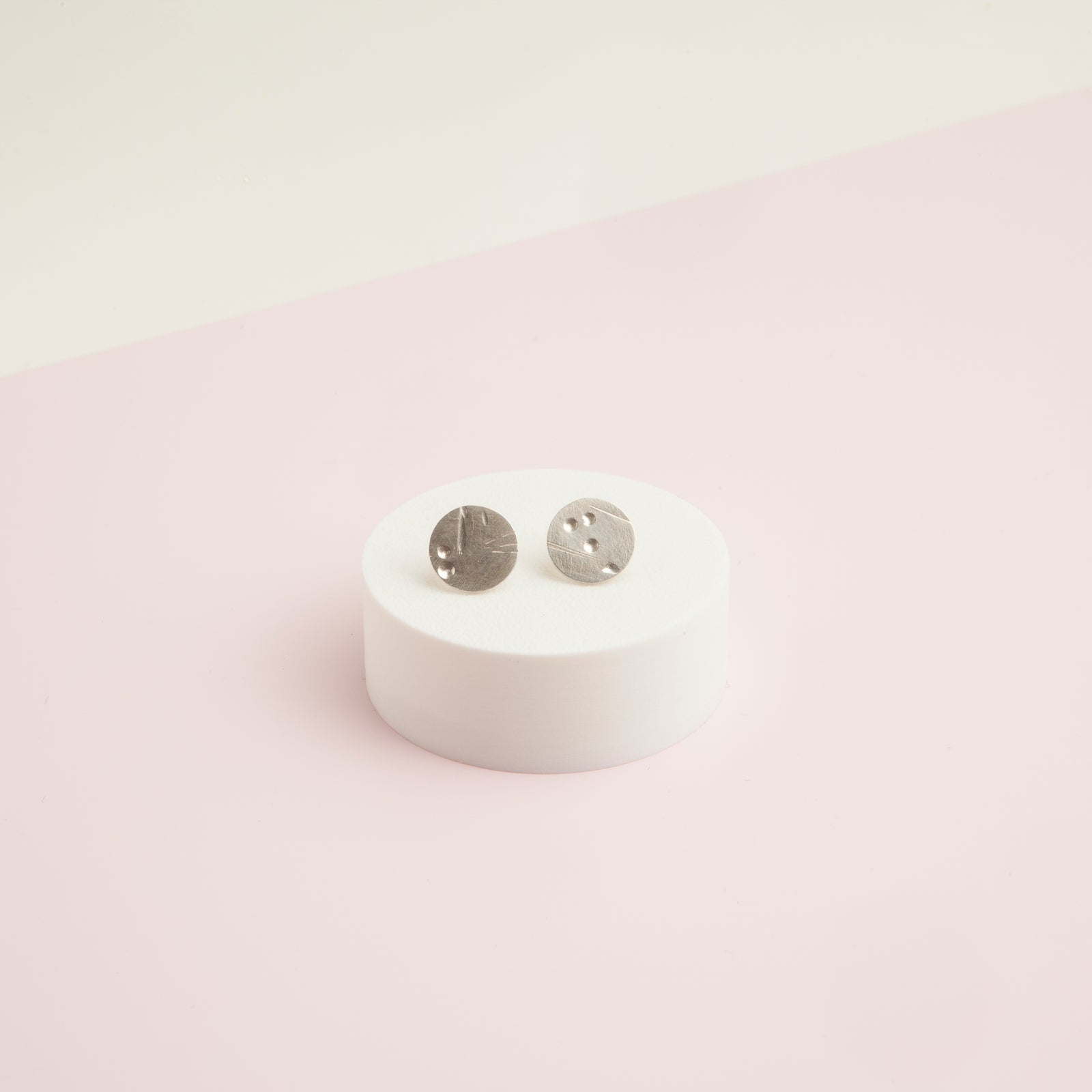 Hammered Textured Round Studs