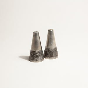 Pair of Danish Pewter Salt and Pepper Shakers