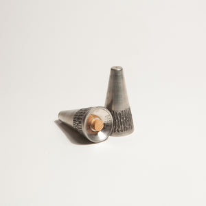 Pair of Danish Pewter Salt and Pepper Shakers