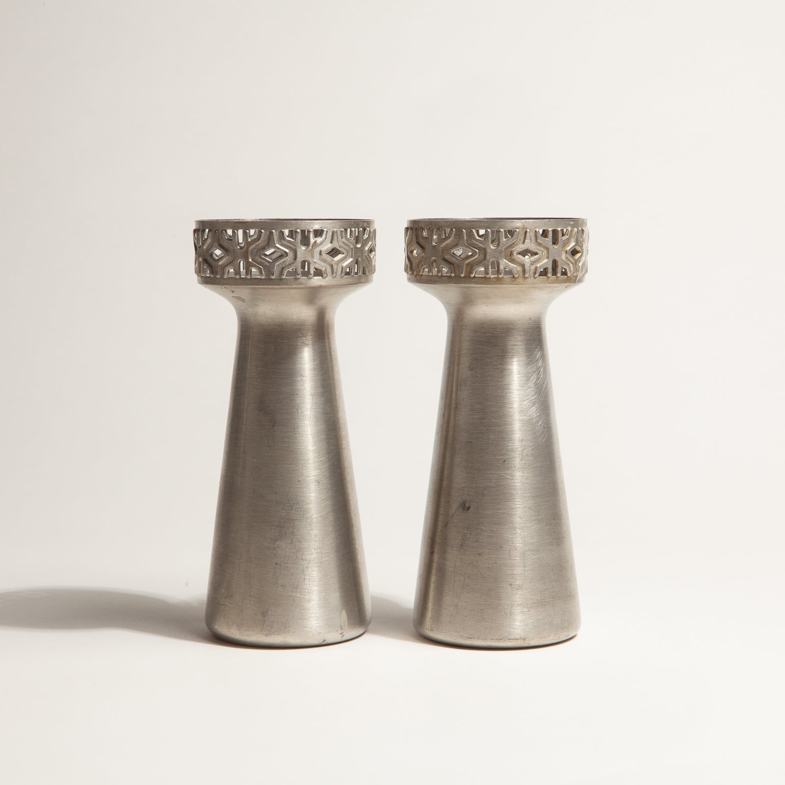 Vintage Norwegian Pewter Candlesticks