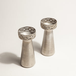 Vintage Norwegian Pewter Candlesticks