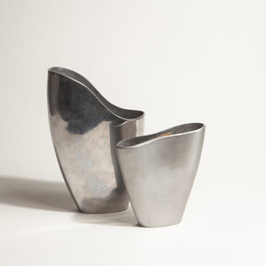 Pair of Aluminum Vases