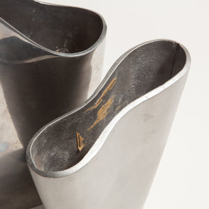 Pair of Aluminum Vases