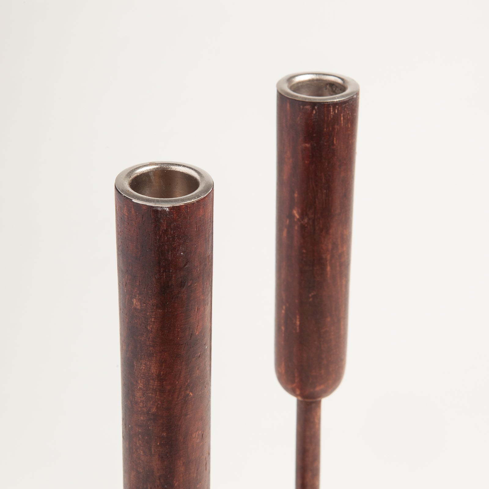 Pair of Vintage Wooden Candlesticks