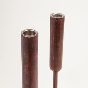 Pair of Vintage Wooden Candlesticks