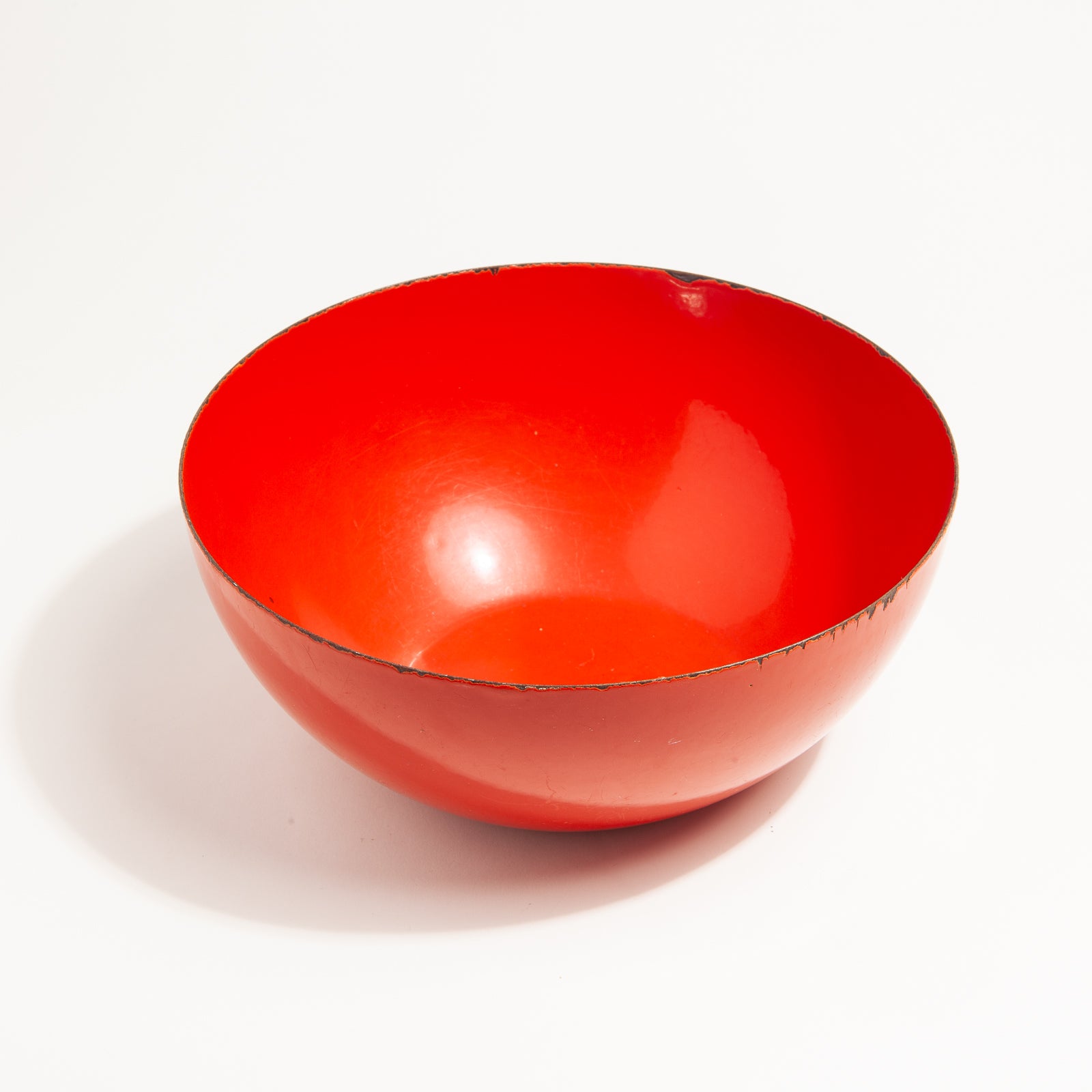 Vintage Red Enamel Mixing Bowl