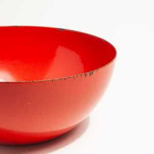 Vintage Red Enamel Mixing Bowl