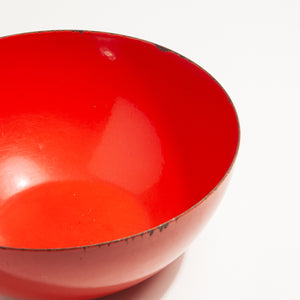 Vintage Red Enamel Mixing Bowl