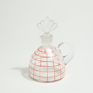 Hand Painted Glass Serving Set and Tray