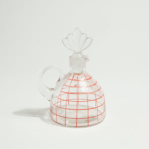 Hand Painted Glass Serving Set and Tray