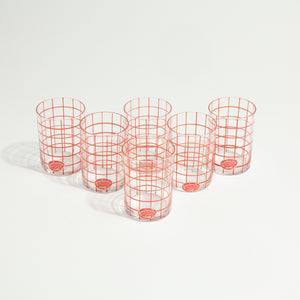 Hand Painted Glass Serving Set and Tray