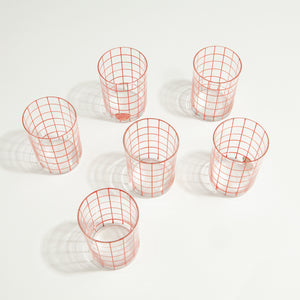 Hand Painted Glass Serving Set and Tray