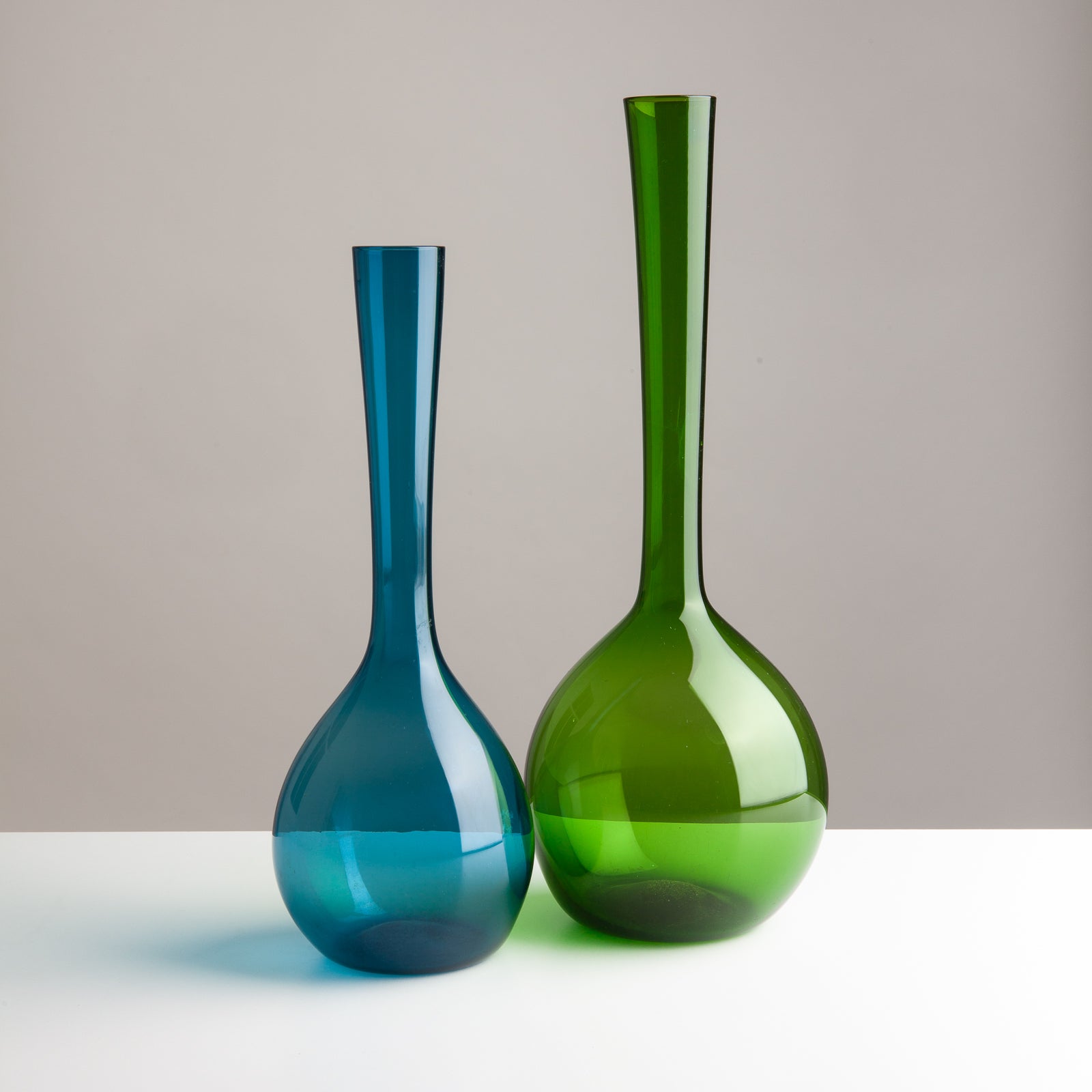 Pair of Gullaskruf Glass Vases