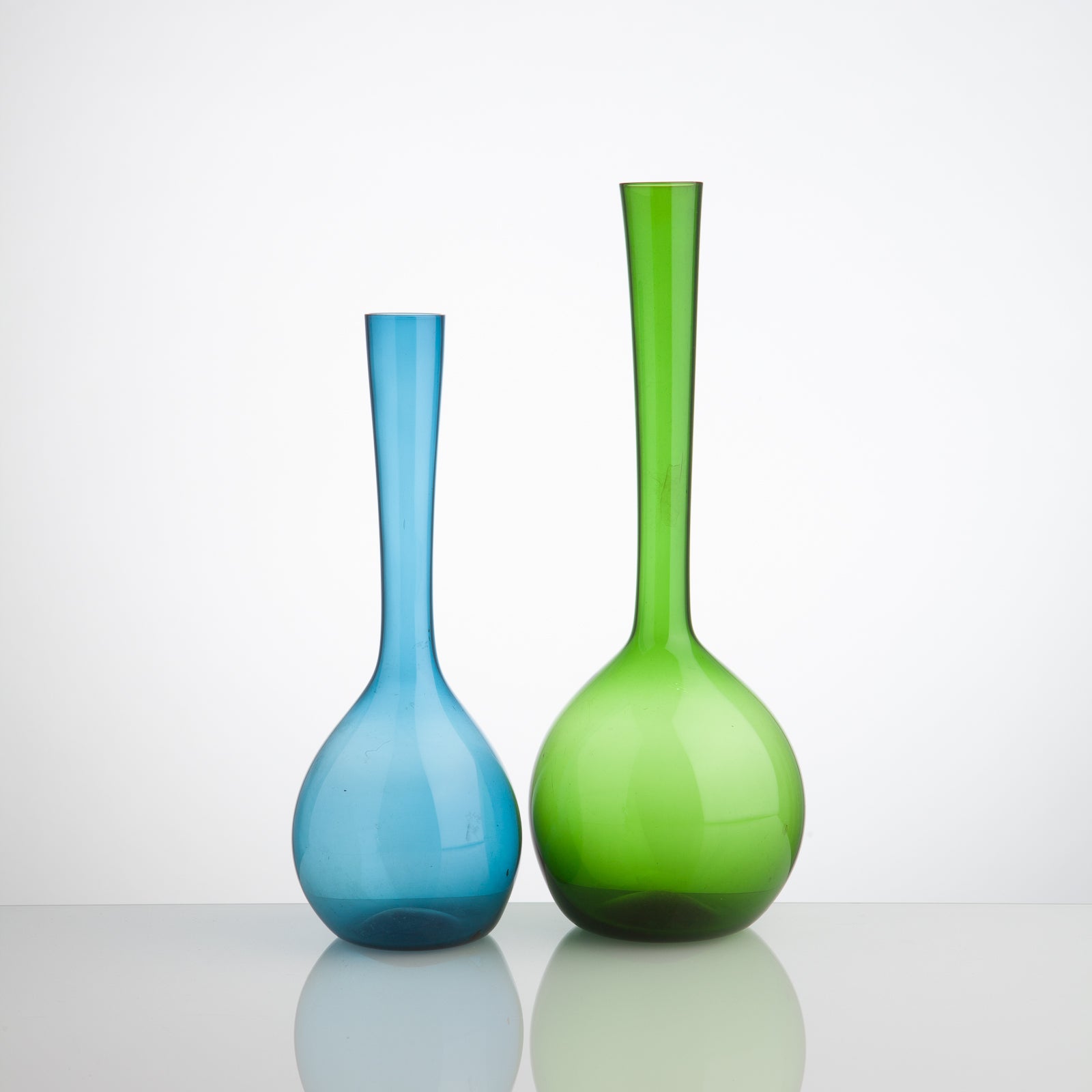Pair of Gullaskruf Glass Vases