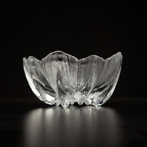 Scandinavian Crystal Water Lily Bowl