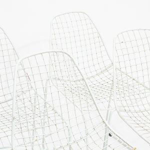 Set of 4 White Wire Chairs