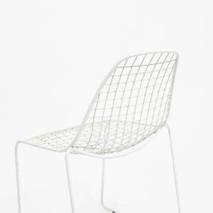 Set of 4 White Wire Chairs