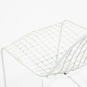 Set of 4 White Wire Chairs