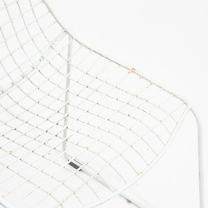 Set of 4 White Wire Chairs