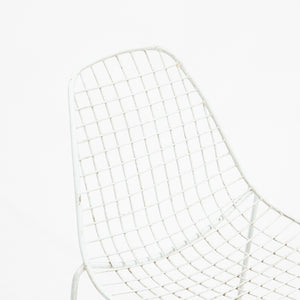 Set of 4 White Wire Chairs