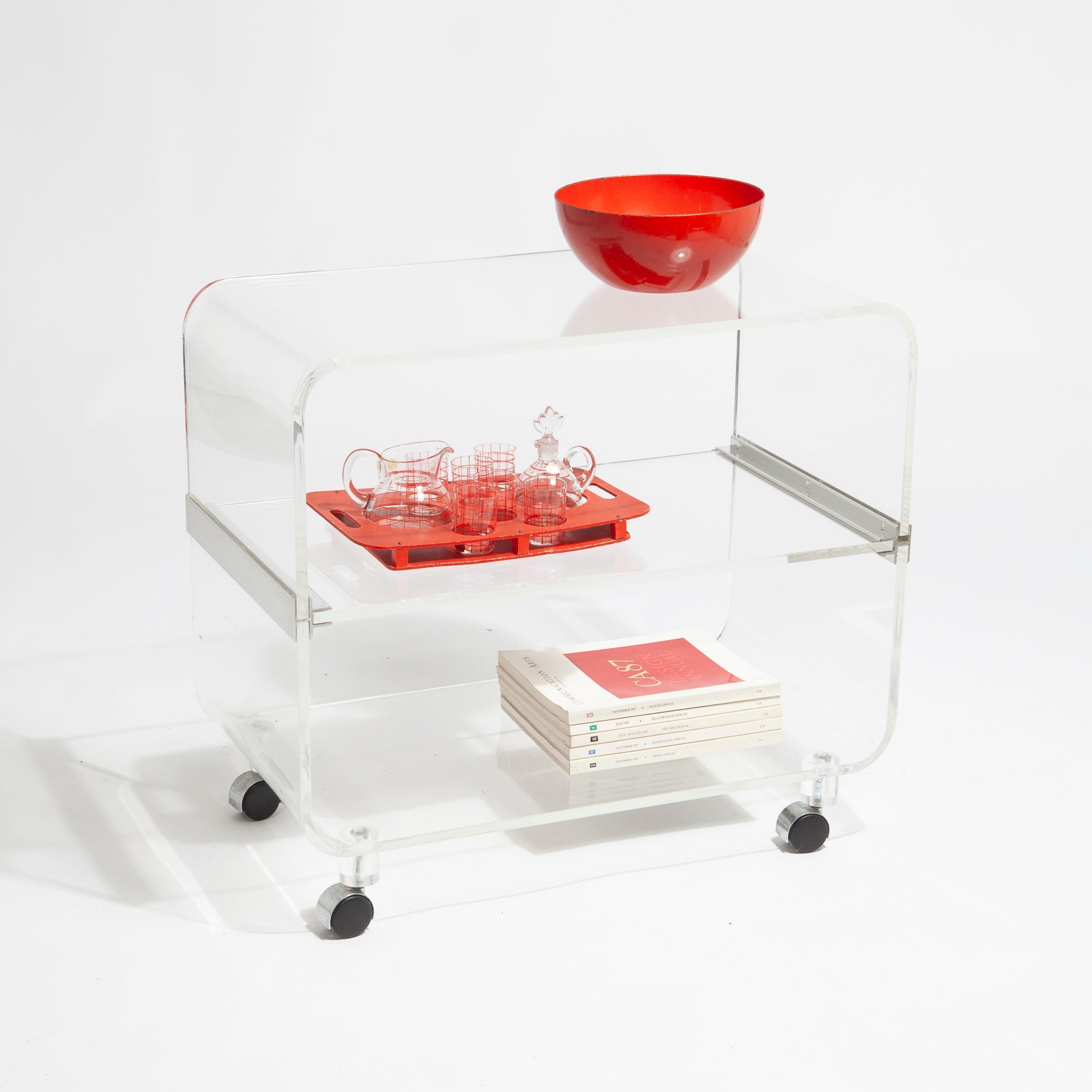 Post Modern Lucite Trolley