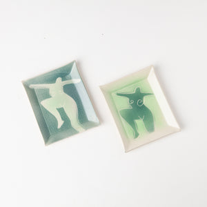 Pair of Ceramic Naked Lady Dishes