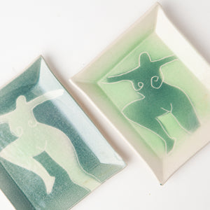 Pair of Ceramic Naked Lady Dishes