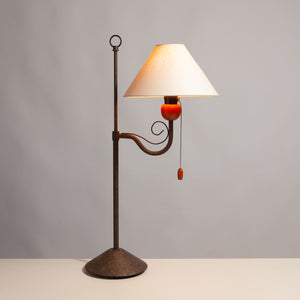 Curled Iron Table Lamp