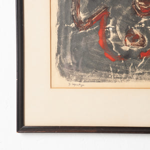 Abstract Monotype by Jack Henry Pollock 1960