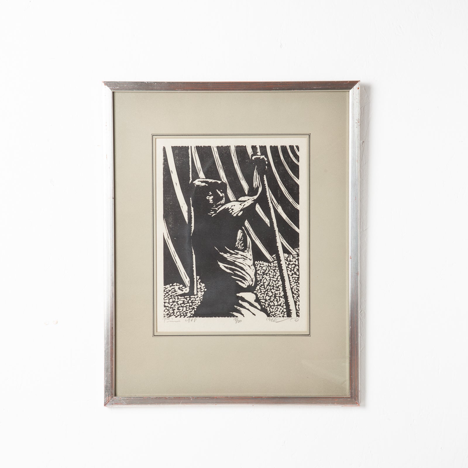 Jacob Pins Woodblock Print 1968