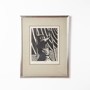 Jacob Pins Woodblock Print 1968