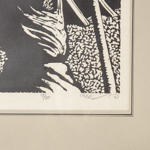 Jacob Pins Woodblock Print 1968