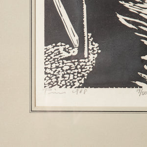 Jacob Pins Woodblock Print 1968
