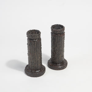 Brutalist Metal Candle Holders