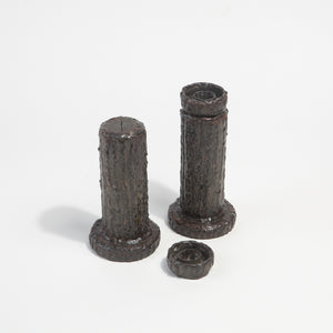 Brutalist Metal Candle Holders