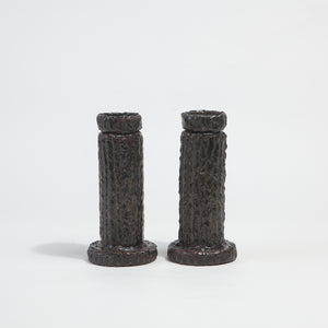 Brutalist Metal Candle Holders