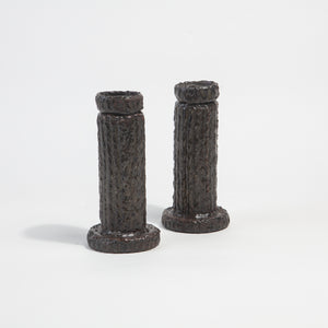 Brutalist Metal Candle Holders