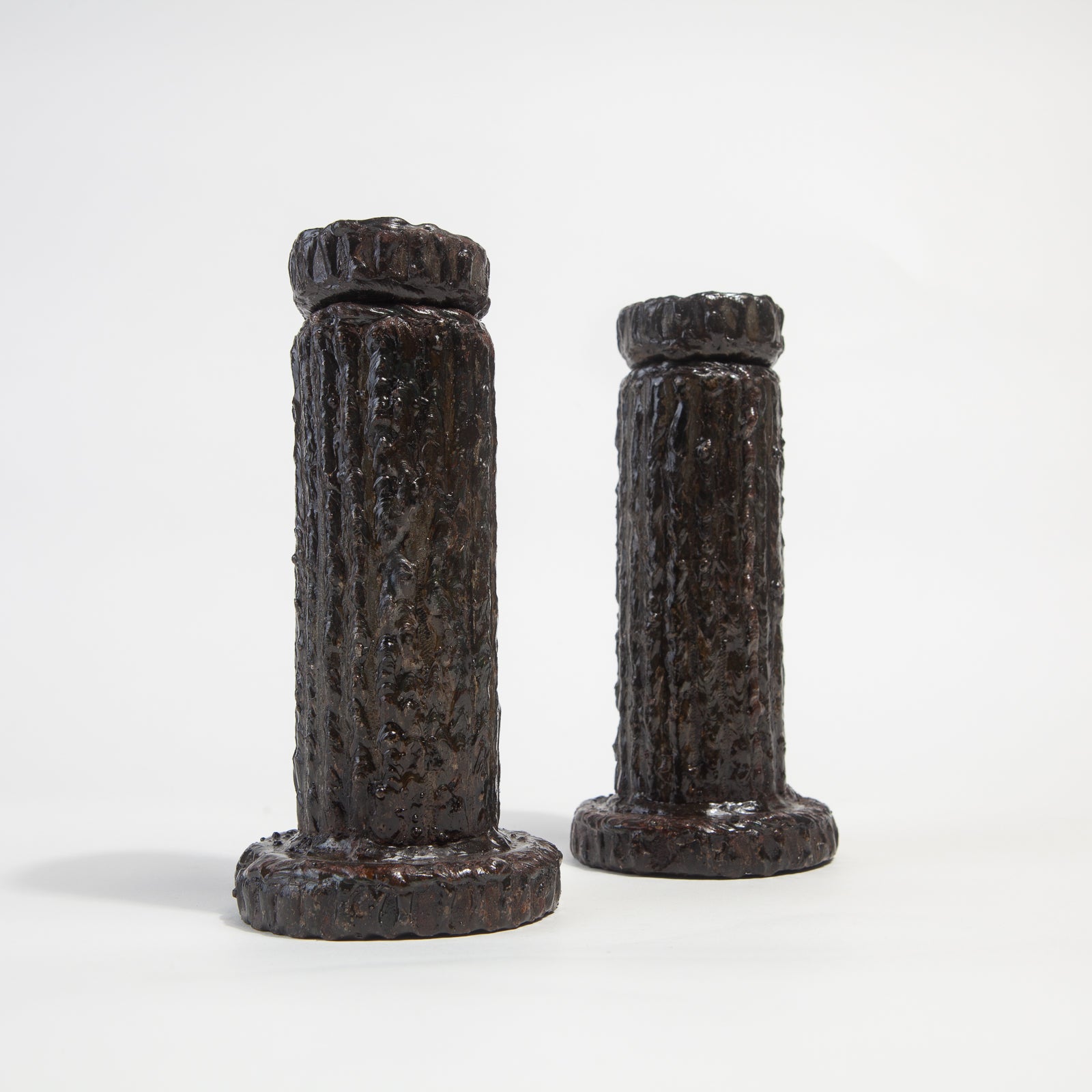 Brutalist Metal Candle Holders