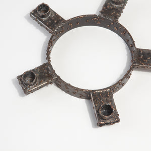 Brutalist Metal Candle Holder