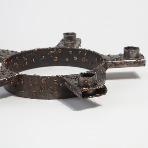 Brutalist Metal Candle Holder