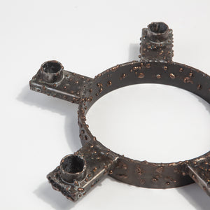 Brutalist Metal Candle Holder