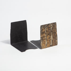 Brutalist Metal Bookends