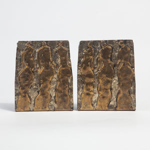 Brutalist Metal Bookends