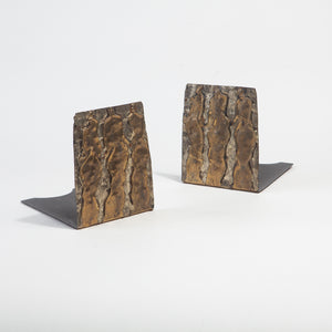 Brutalist Metal Bookends
