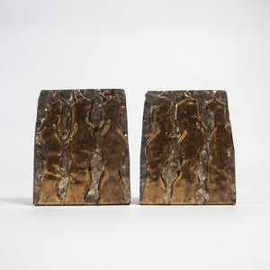 Brutalist Metal Bookends