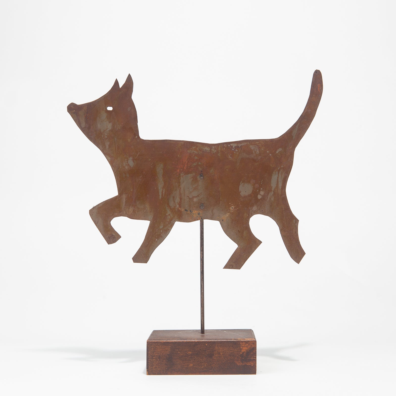 Tin Folk Art Cat Sculpture